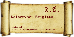 Kolozsvári Brigitta névjegykártya