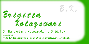 brigitta kolozsvari business card